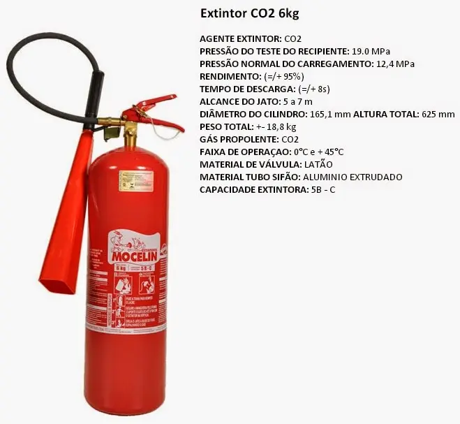 Extintor co2 6kg